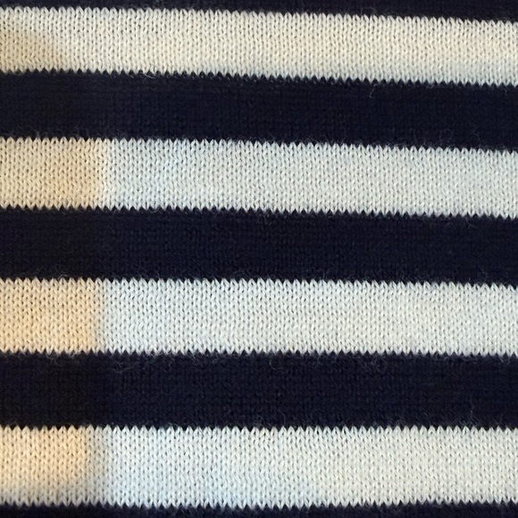 NEW Lauren Ralph Lauren Pullover Navy Striped Sweater Gold Metallic Trim - Picture 7 of 9